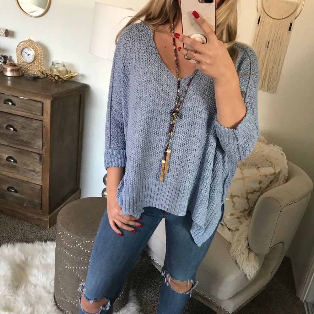 LAST1• Ice Blue Staple Pullover Knit - Picture 4 of 8